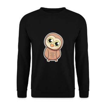 Hiboux - Sweat-shirt Unisexe - noir - Devant - Alina (178cm) & Michal (187cm)