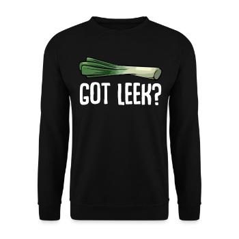 GOT LEEK? - Unisex Sweatshirt - black - Front - Alina (178cm) & Michal (187cm)