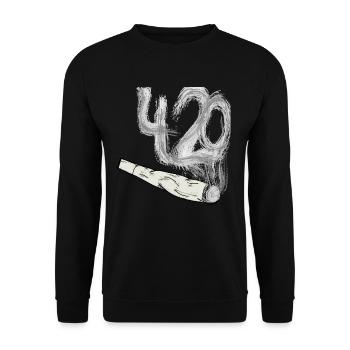 Joint - bag - smoke 420 - Unisex Sweatshirt - black - Front - Alina (178cm) & Michal (187cm)