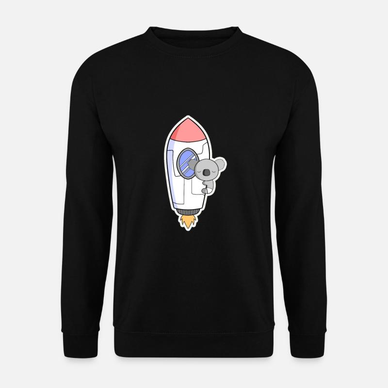 Koala rocket in orbit - Unisex Sweatshirt - black