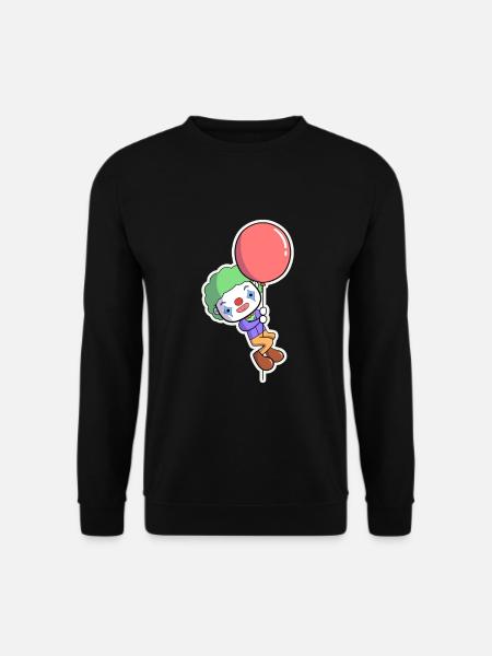 Clown mit Ballon - Unisex Pullover - Schwarz