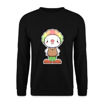 Colourful clown charm - Unisex Sweatshirt - black - Front - Alina (178cm) & Michal (187cm)