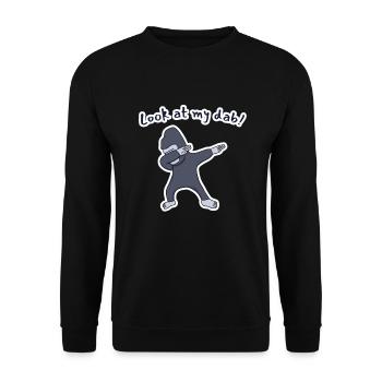 Guck mal mein Dab! Gorilla - Unisex Pullover - Schwarz - Vorne - Alina (178cm) & Michal (187cm)