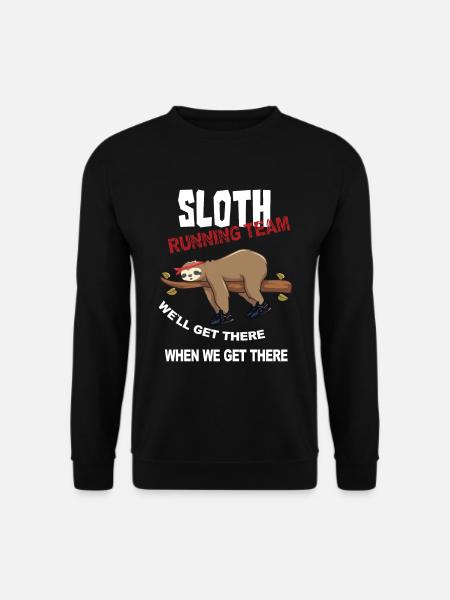 Funny Sloth Running Team Design - Unisex Sweatshirt - black