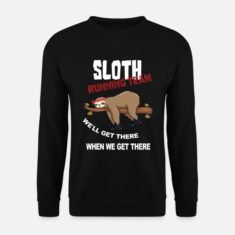 Lustiger Sloth Laufteam Design - Unisex Pullover - Schwarz