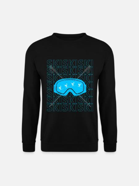 Ski ski goggles skiing - Unisex Sweatshirt - black