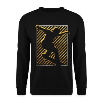 Skate | Skateboard | Skater | Skaten - Unisex Pullover - Schwarz - Vorne - Alina (178cm) & Michal (187cm)