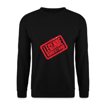 Adjustable Reclining Legend Design Retiree - Unisex Sweatshirt - black - Front - Alina (178cm) & Michal (187cm)