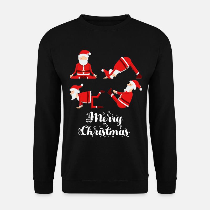 Yoga Weihnachten Fitness - Unisex Pullover - Schwarz