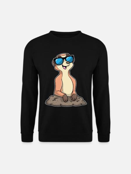 Erdmännchen Sonnenbrille - Unisex Pullover - Schwarz