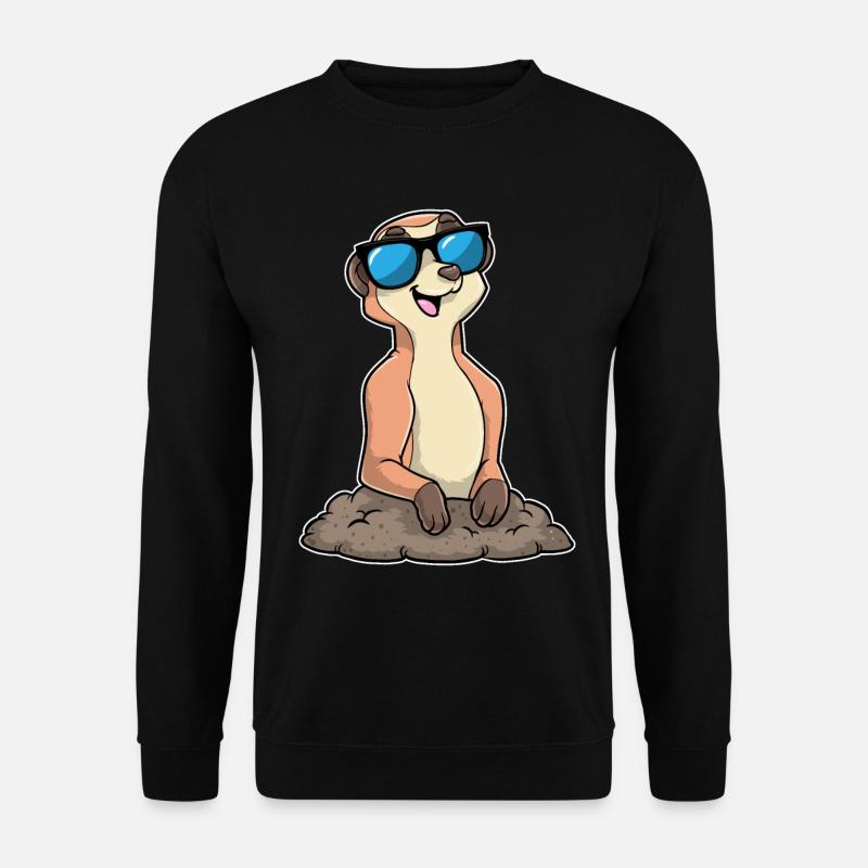 Erdmännchen Sonnenbrille - Unisex Pullover - Schwarz