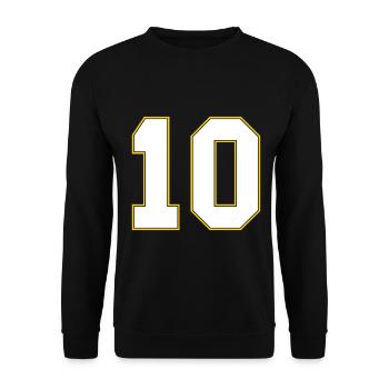 10 number jersey - Unisex Sweatshirt - black - Front - Alina (178cm) & Michal (187cm)