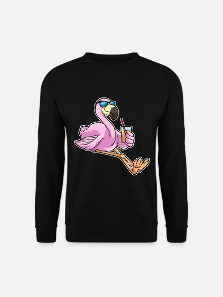 Flamingo Sunglasses - Unisex Sweatshirt - black