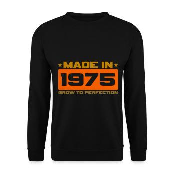 Made in 1975 - Unisex Pullover - Schwarz - Vorne - Alina (178cm) & Michal (187cm)