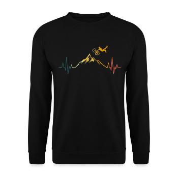 Vélo de montagne Heartbeat Downhill VTT - Sweat-shirt Unisexe - noir - Devant - Alina (178cm) & Michal (187cm)