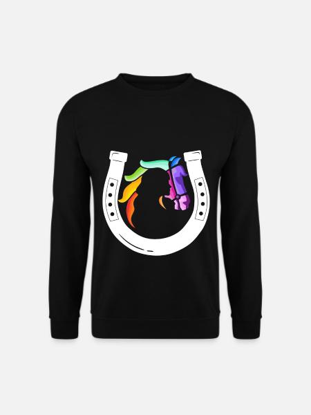 Rainbow Receiver Horseshoe - Unisex Sweatshirt - black