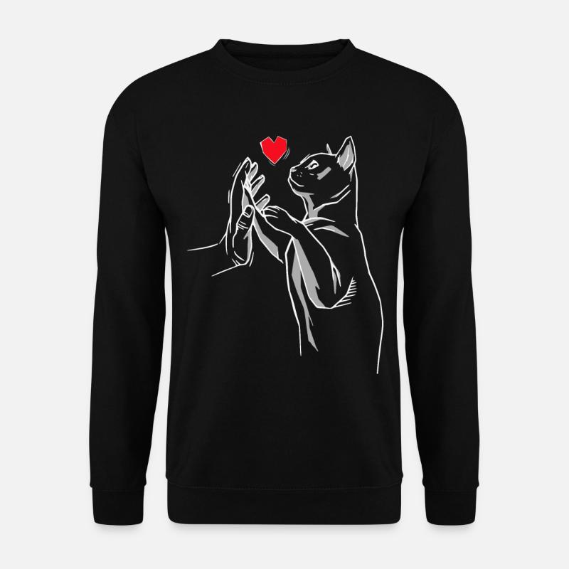 Stubentiger Katze Kater Katzen Miau Katzenliebhabe - Unisex Pullover - Schwarz