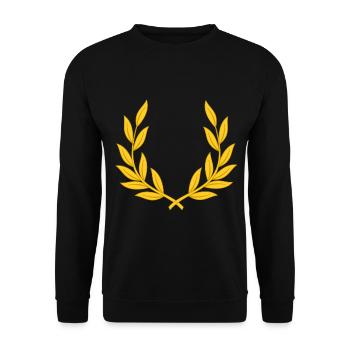 laurel wreath victory win sport golden victory victories - Unisex Sweatshirt - black - Front - Alina (178cm) & Michal (187cm)