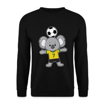 Koala Soccer Player Soccer - Unisex Sweatshirt - black - Front - Alina (178cm) & Michal (187cm)