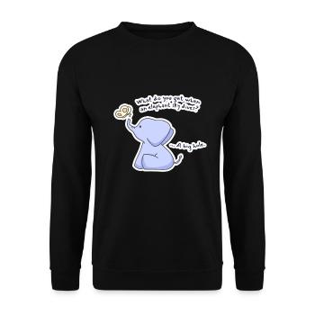 Elephant - Unisex Sweatshirt - black - Front - Alina (178cm) & Michal (187cm)