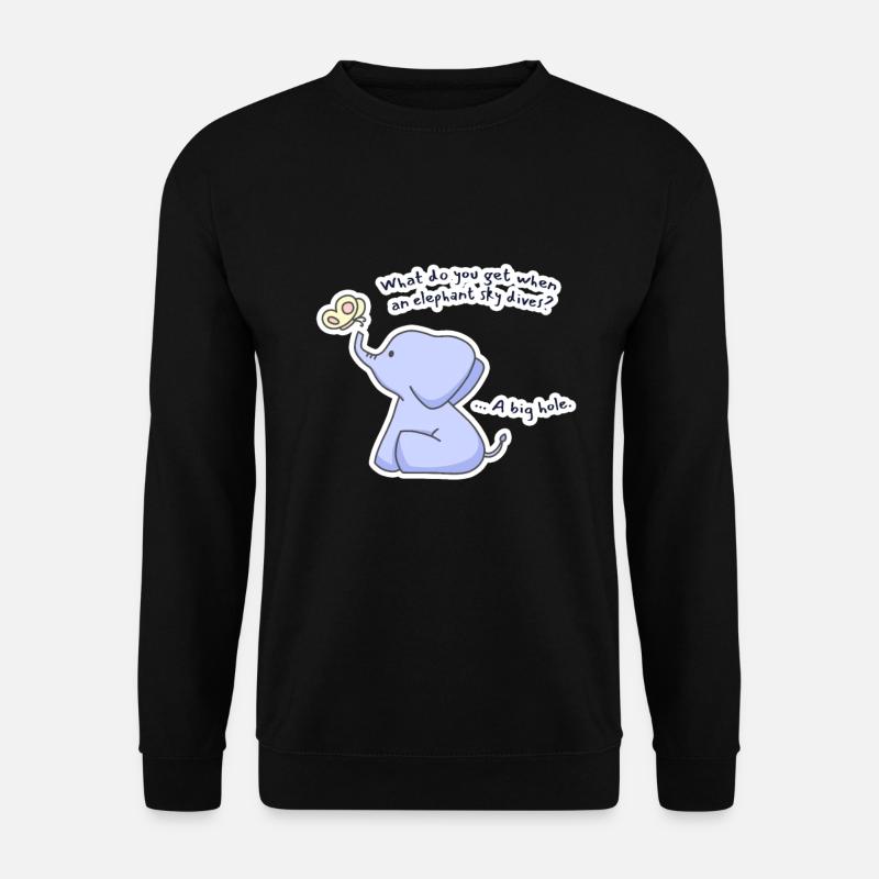 Elefant - Unisex Pullover - Schwarz
