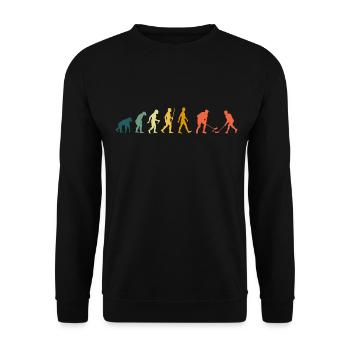Hockey sur gazon Evolution Hockey Hockey en salle rétro - Sweat-shirt Unisexe - noir - Devant - Alina (178cm) & Michal (187cm)