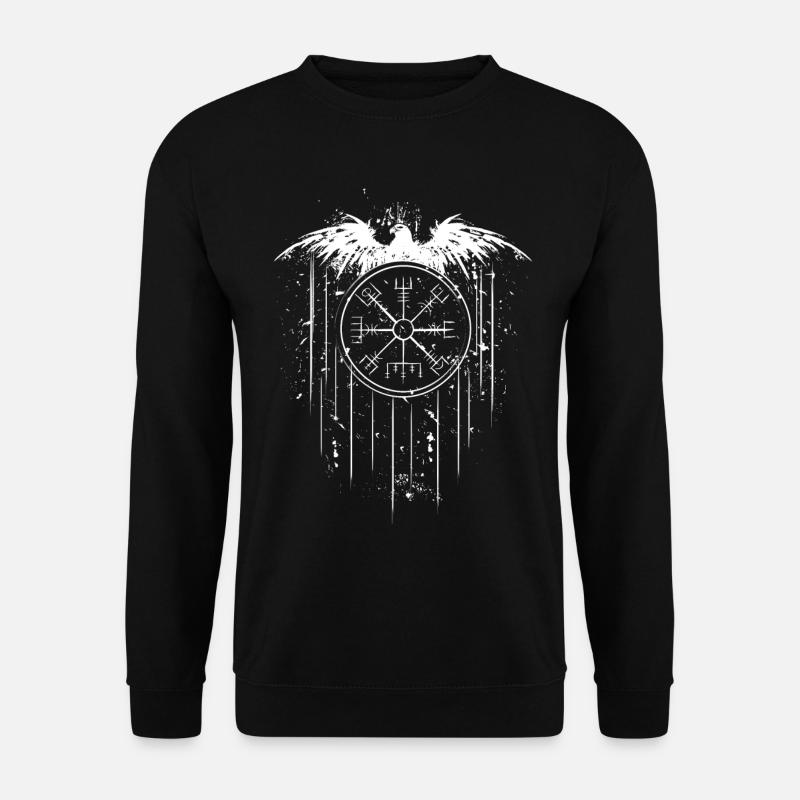 Vegvisir Runic Compass - Eagle Celts Vikings - Sweat-shirt Unisexe - noir