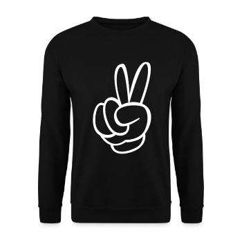 Peace freedom love peace sign icon - Unisex Sweatshirt - black - Front - Alina (178cm) & Michal (187cm)