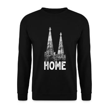 Cologne Heimat Home Carnival Love Cologne Cologne Cathedral - Unisex Sweatshirt - black - Front - Alina (178cm) & Michal (187cm)
