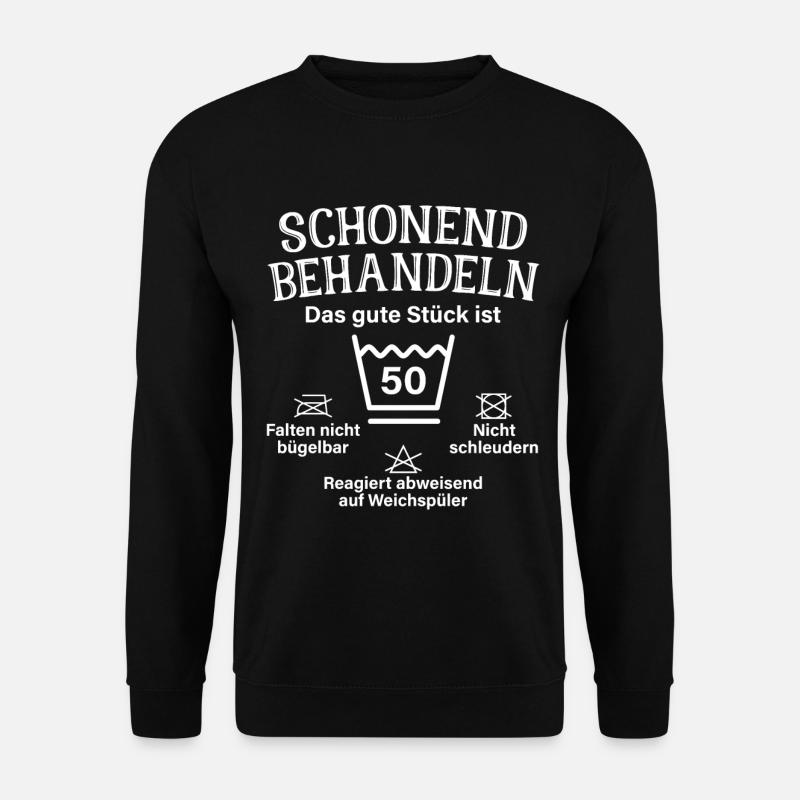 Schonend Behandeln Fünfzig Geschenk 50. Geburtstag - Unisex Pullover - Schwarz