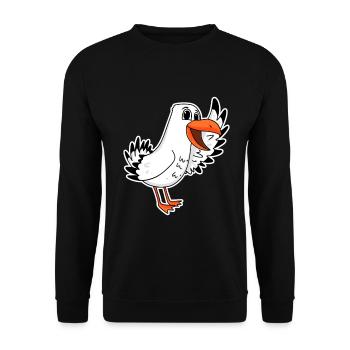 Mouette mer - Sweat-shirt Unisexe - noir - Devant - Alina (178cm) & Michal (187cm)