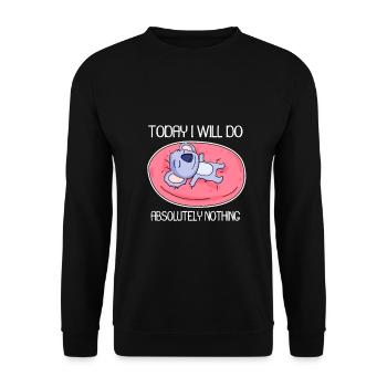 Koala saying funny lazy relax - Unisex Sweatshirt - black - Front - Alina (178cm) & Michal (187cm)