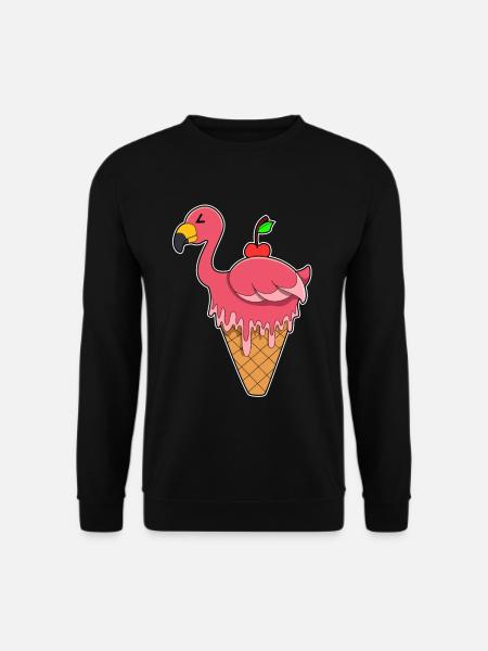 Flamingo Waffeleis - Unisex Pullover - Schwarz