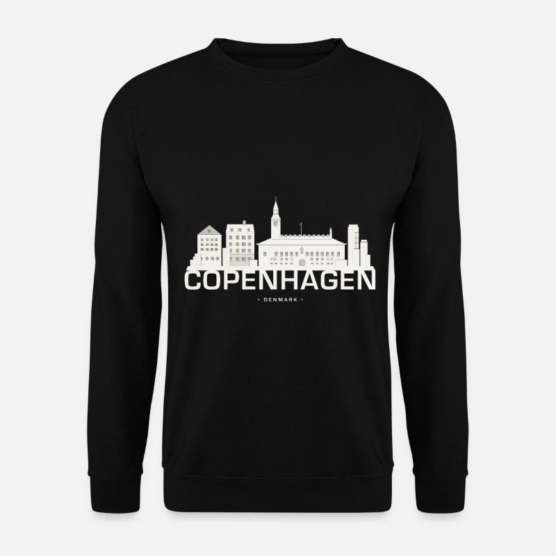 Skyline de Copenhague Copenhague - Sweat-shirt Unisexe - noir