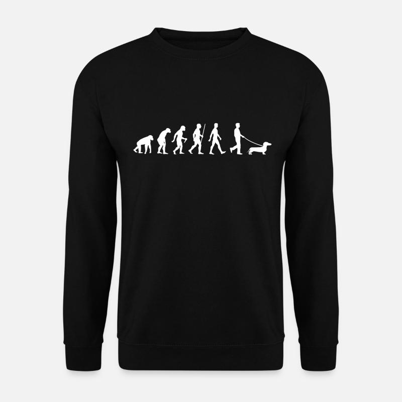 Dackel Evolution Teckel Dachshund - Unisex Pullover - Schwarz