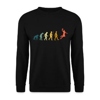 Evolution basketball player retro basketball player - Unisex Sweatshirt - black - Front - Alina (178cm) & Michal (187cm)