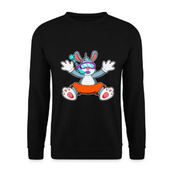 Hase Taucher Schnorchel Tauchen - Unisex Pullover - Schwarz - Vorne - Alina (178cm) & Michal (187cm)