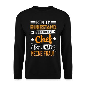 Rente Pension Ruhestand Rentner 2021 - Unisex Pullover - Schwarz - Vorne - Alina (178cm) & Michal (187cm)