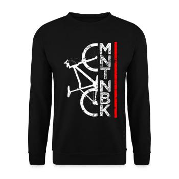 Mountain Bike Bicycle MTB - Unisex Sweatshirt - black - Front - Alina (178cm) & Michal (187cm)