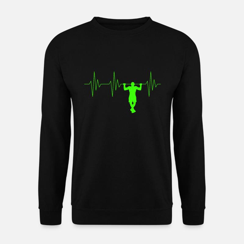Pull-up heartbeat - Unisex Sweatshirt - black
