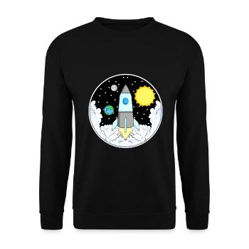 Rocket space - Unisex Sweatshirt - black - Front - Alina (178cm) & Michal (187cm)