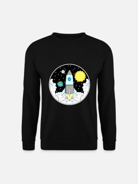 Espace fusée - Sweat-shirt Unisexe - noir