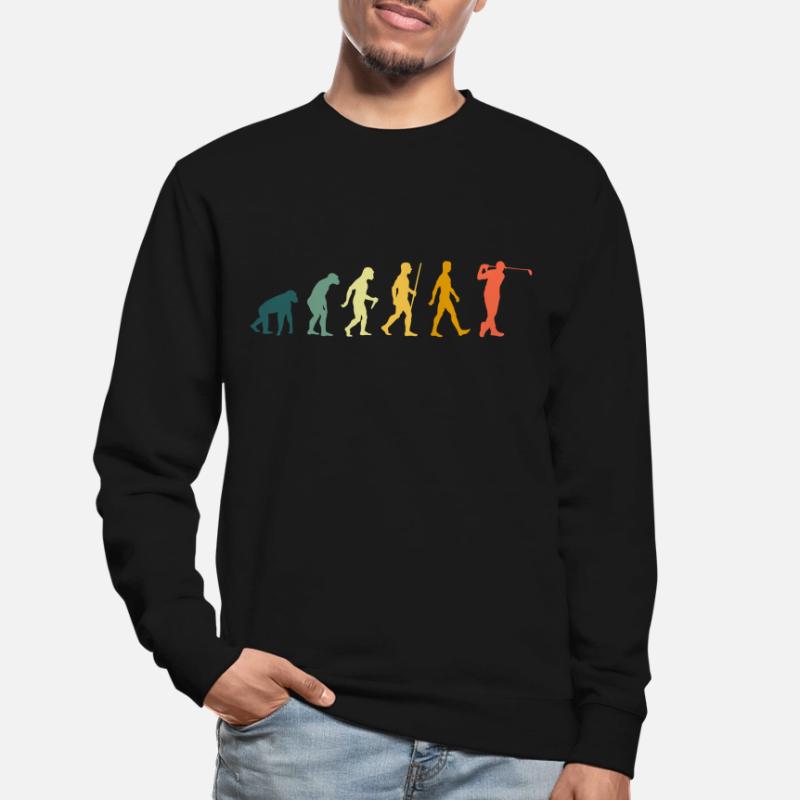Golf Evolution Golfeur Evolution Golf rétro Sweat-shirt Unisexe