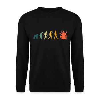 Drums Evolution Batteur Batteur Retro - Sweat-shirt Unisexe - noir - Devant - Alina (178cm) & Michal (187cm)