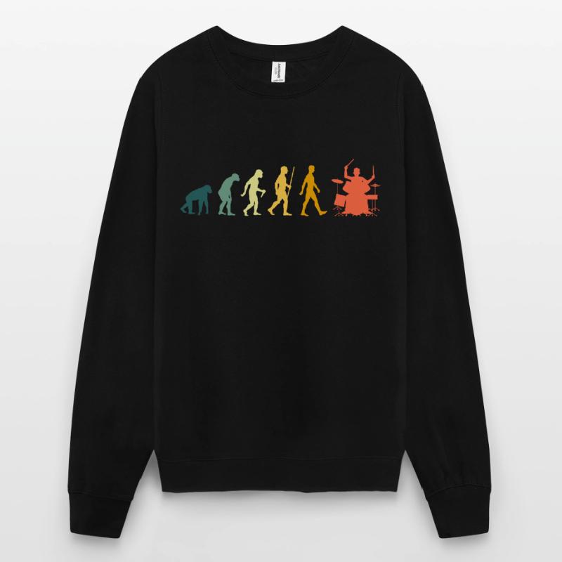 Drums Evolution Drummer Drummer Retro Unisex Sweatshirt