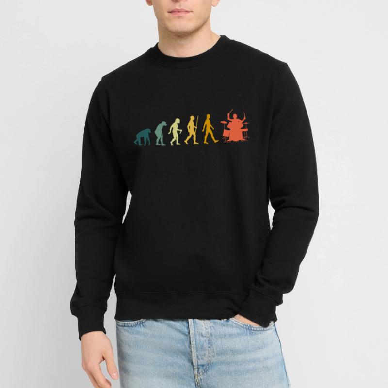 Drums Evolution Drummer Drummer Retro Unisex Sweatshirt