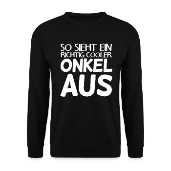 Onkel - Unisex Pullover - Schwarz - Vorne - Alina (178cm) & Michal (187cm)