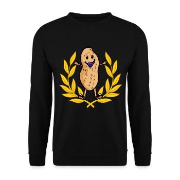 Lorbeerkranz Baby Erdnuss Geburt Geburtstag Kinder - Unisex Pullover - Schwarz - Vorne - Alina (178cm) & Michal (187cm)