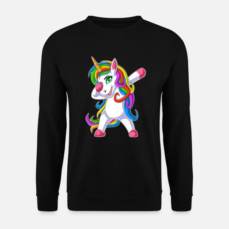 dabbing Einhorn - Unisex Pullover - Schwarz