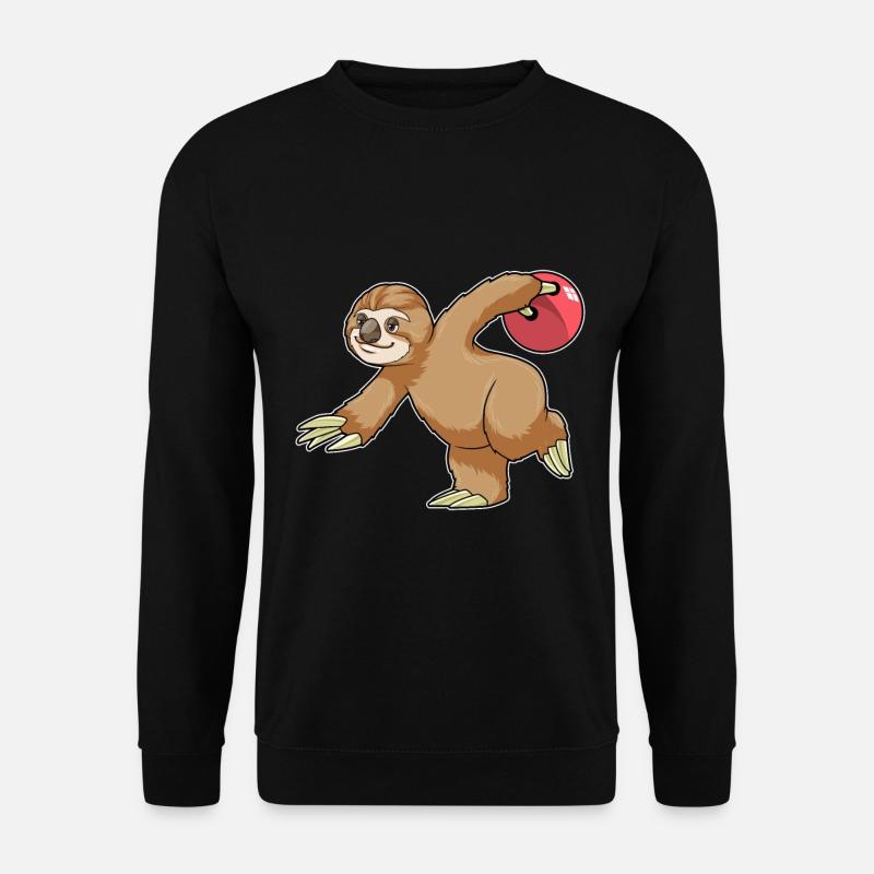 Faultier Bowling Bowlingkugel - Unisex Pullover - Schwarz